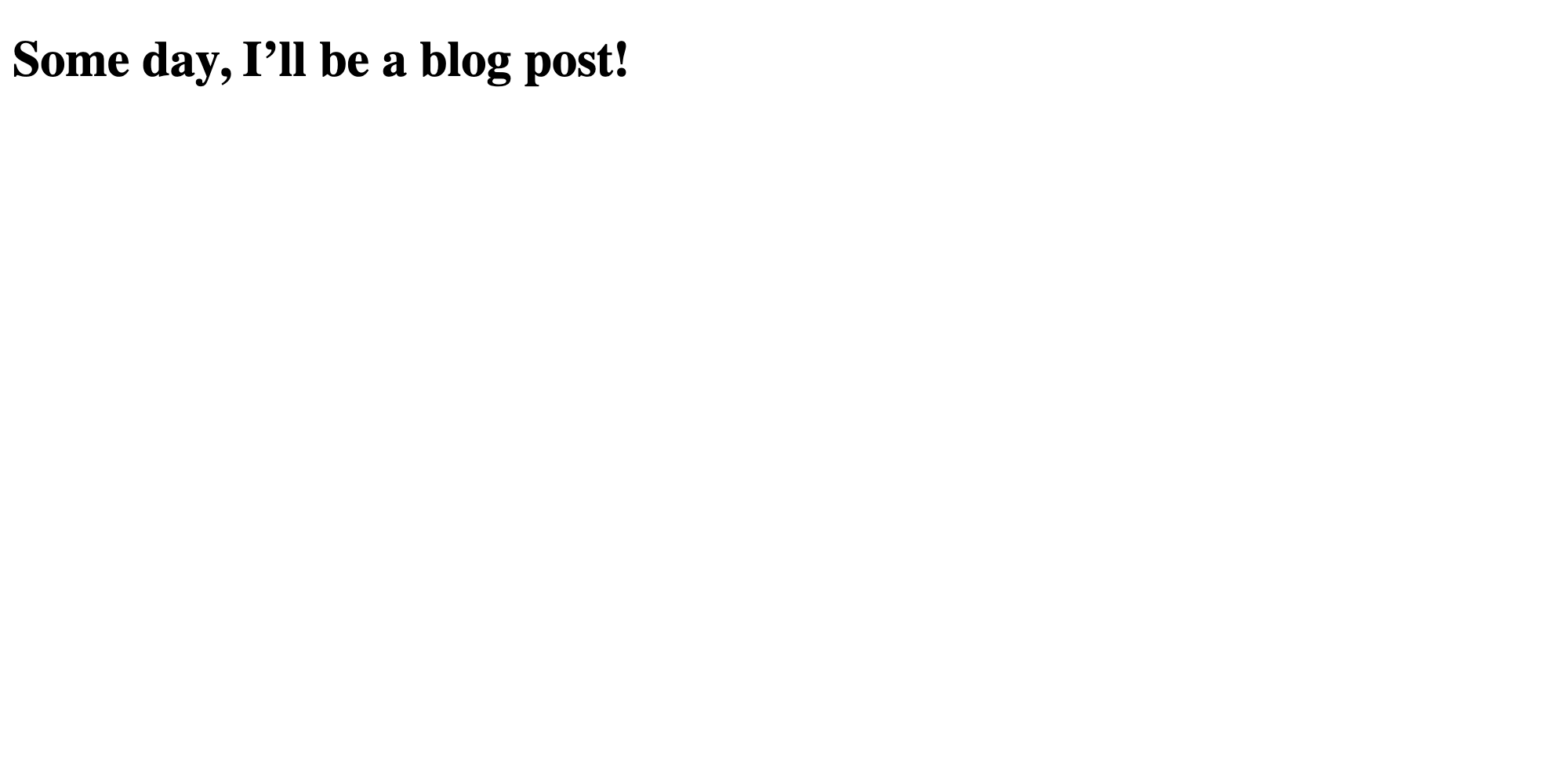 Screenshot of an unstyled page with generic heading